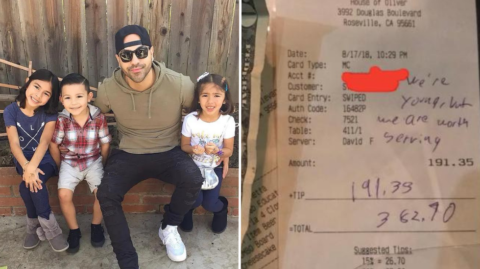 Exhausted Dad of 4 Doesnt Notice a Stranger Watching Him Closely at Work - Is Shocked When He Finds This Note on a Bill