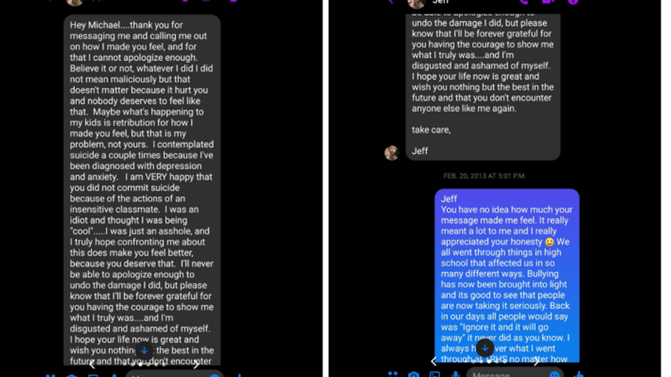 facebook messenger screenshots