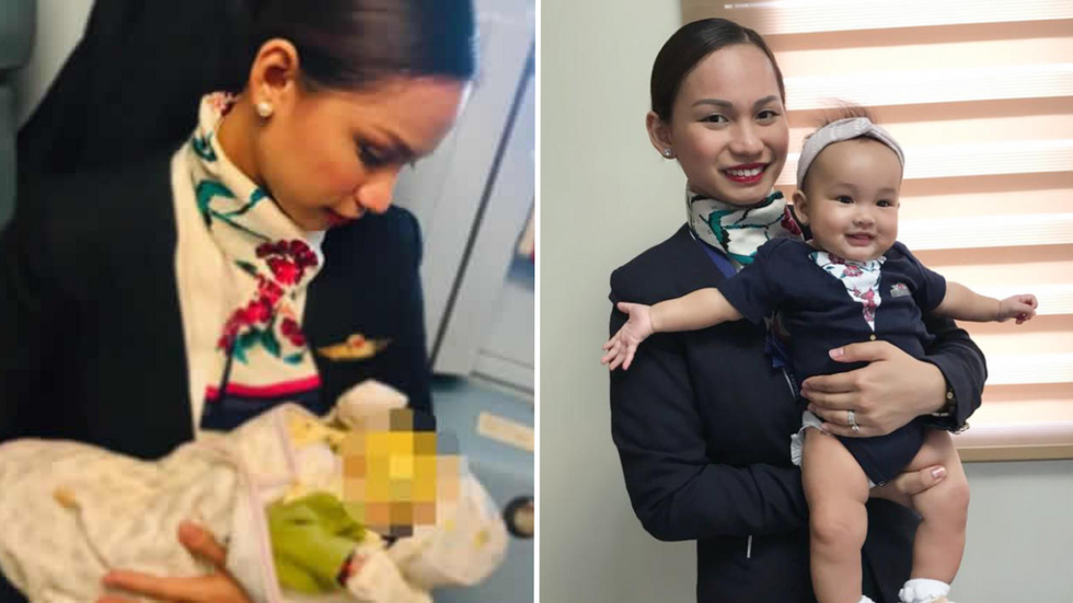 Flight Attendant Finds Passengers Hungry Baby Crying - Gives the Child Something Only She Could in That Moment