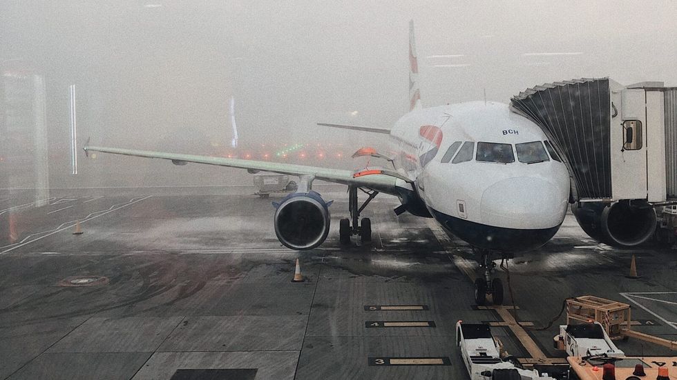 flight on the tarmac