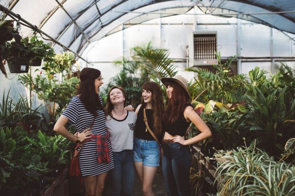 Friends-in-a-greenhouse
