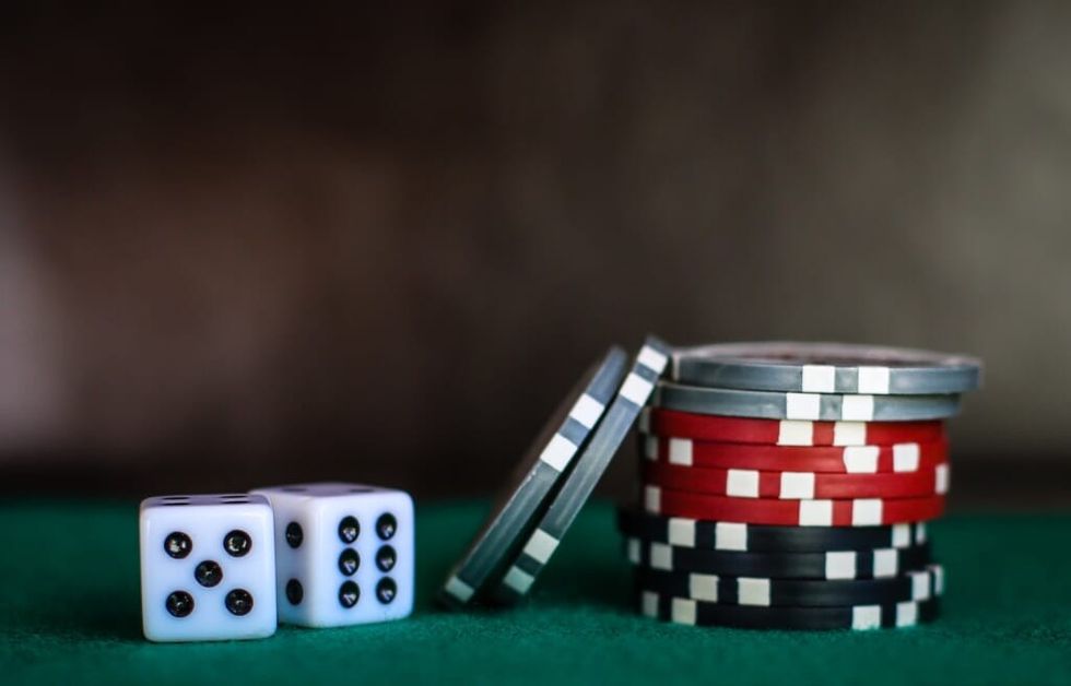 gambling materials dice chips
