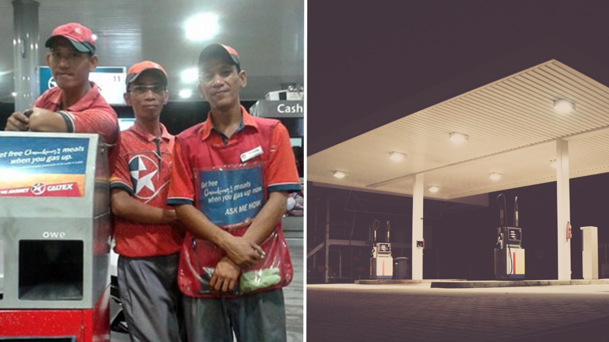 Woman Is Stranded in Her Car at a Gas Station - Before She Can Call for Help, an Employee Knocks on Her Window