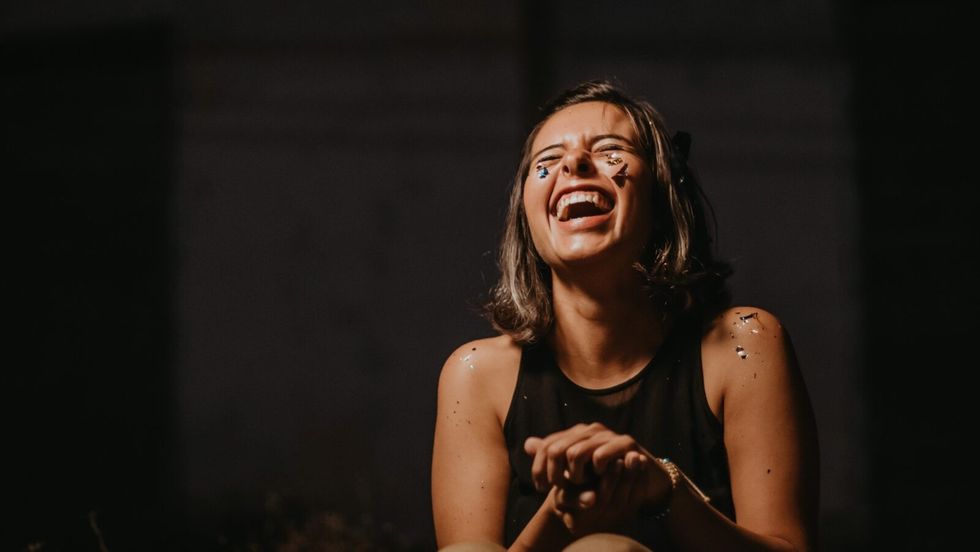 girl laughing