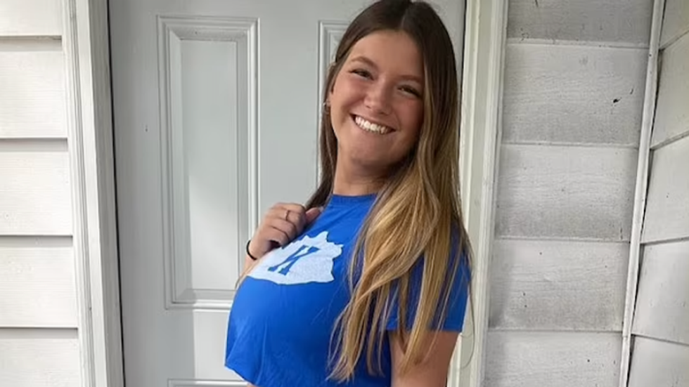 girl wearing a blue shirt