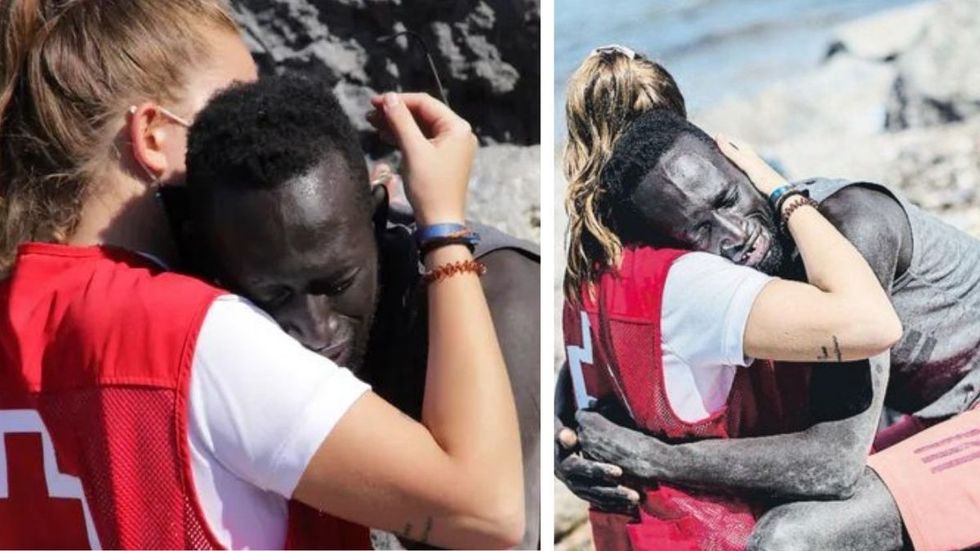 Red Cross Worker Gets Harassed For Giving Migrant A Hug, Thousands Rally In Outrage