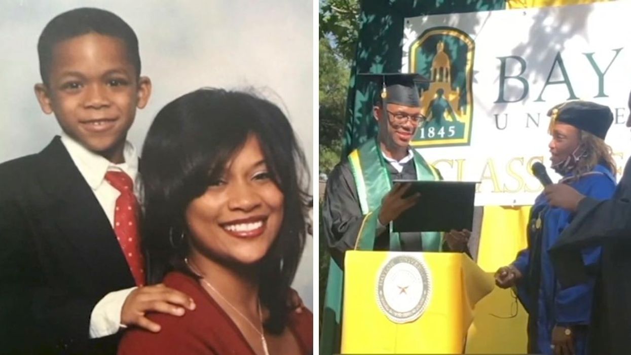 Single Mom Surprises Son With Backyard Graduation Ceremony
