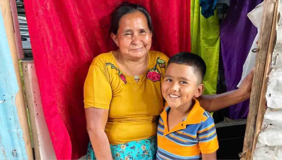 grandmother and grandson