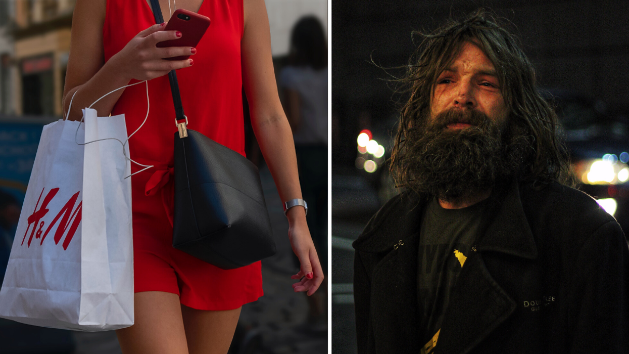 Homeless Man Follows Woman Into H&M Store - What He Did Next Takes Her by Surprise