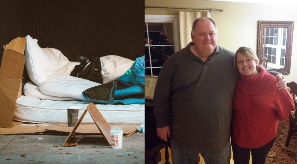 Homeless man thanksgiving share family 1100x610