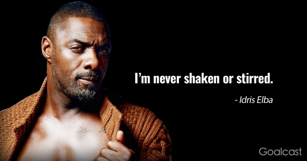 Idris Elba Quote on shaken or stirred