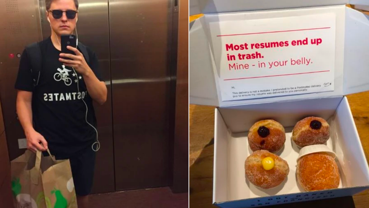 Young Man Couldn’t Get Any Job Interviews in Silicon Valley — So He Posed as a Delivery Man and Hid His Resumes in a Box of Donuts
