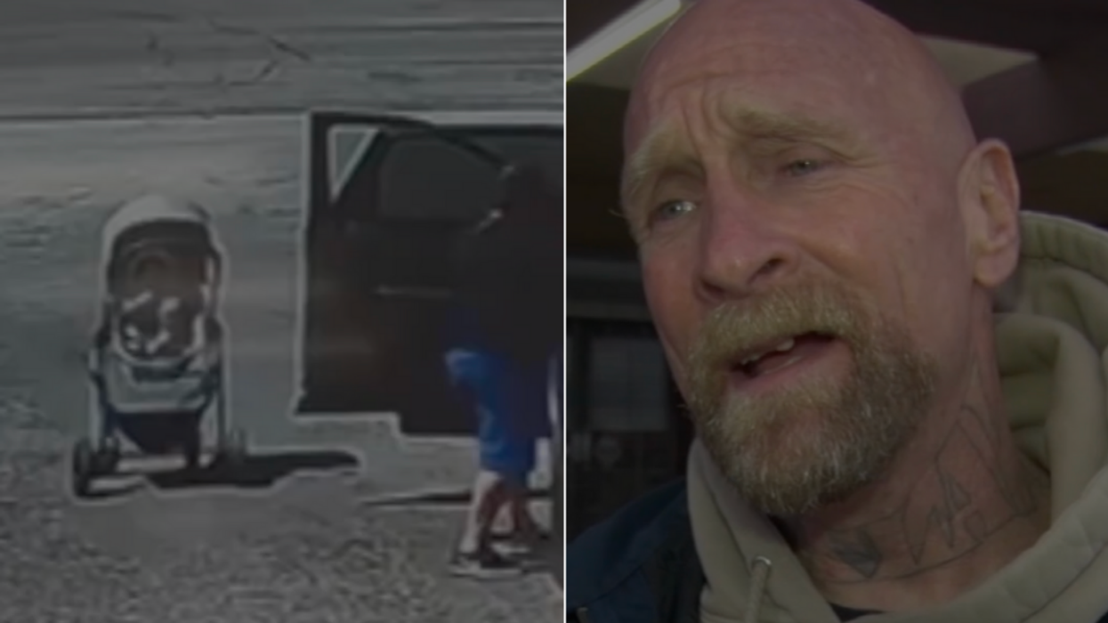 Homeless Man Sees a Stroller Rolling Into Oncoming Traffic His Quick Thinking Prevents a Tragedy