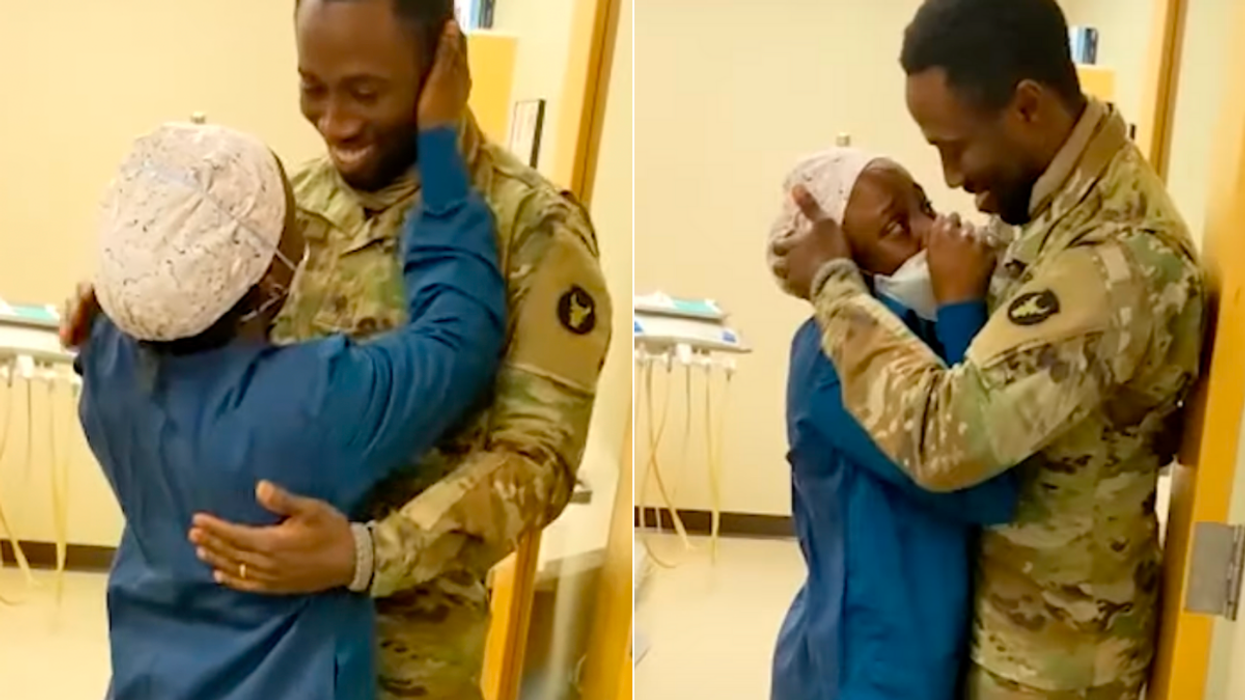 Active Soldier Pretends to Be a Patient at Hospital to Surprise His Wife at Work Her Reaction Will Make You Cry Tears of Joy