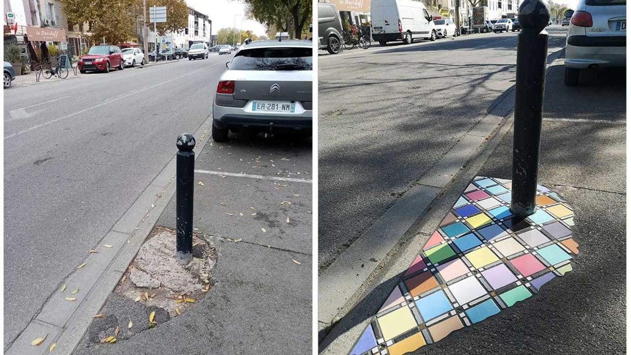 Check Out the Banksy-Style Artist Who Replaces Broken Sidewalks With Gorgeous Art
