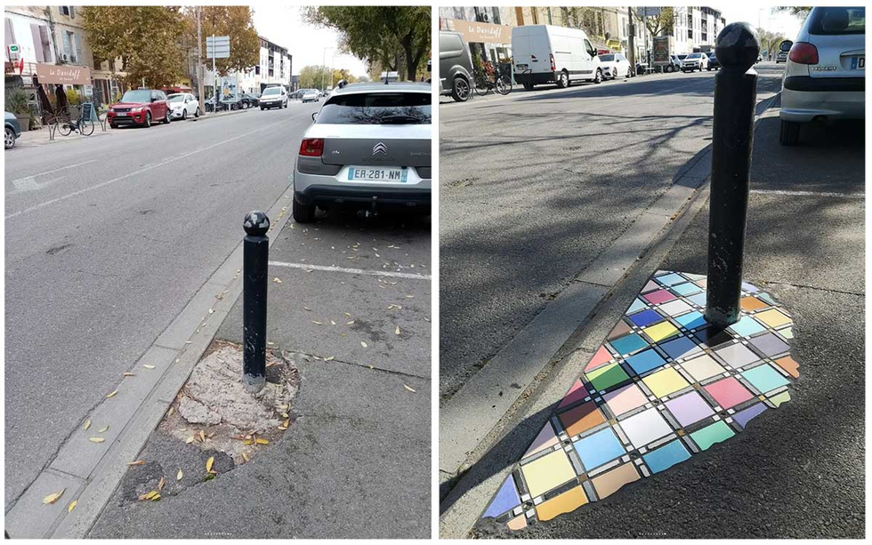 Check Out the Banksy-Style Artist Who Replaces Broken Sidewalks With Gorgeous Art