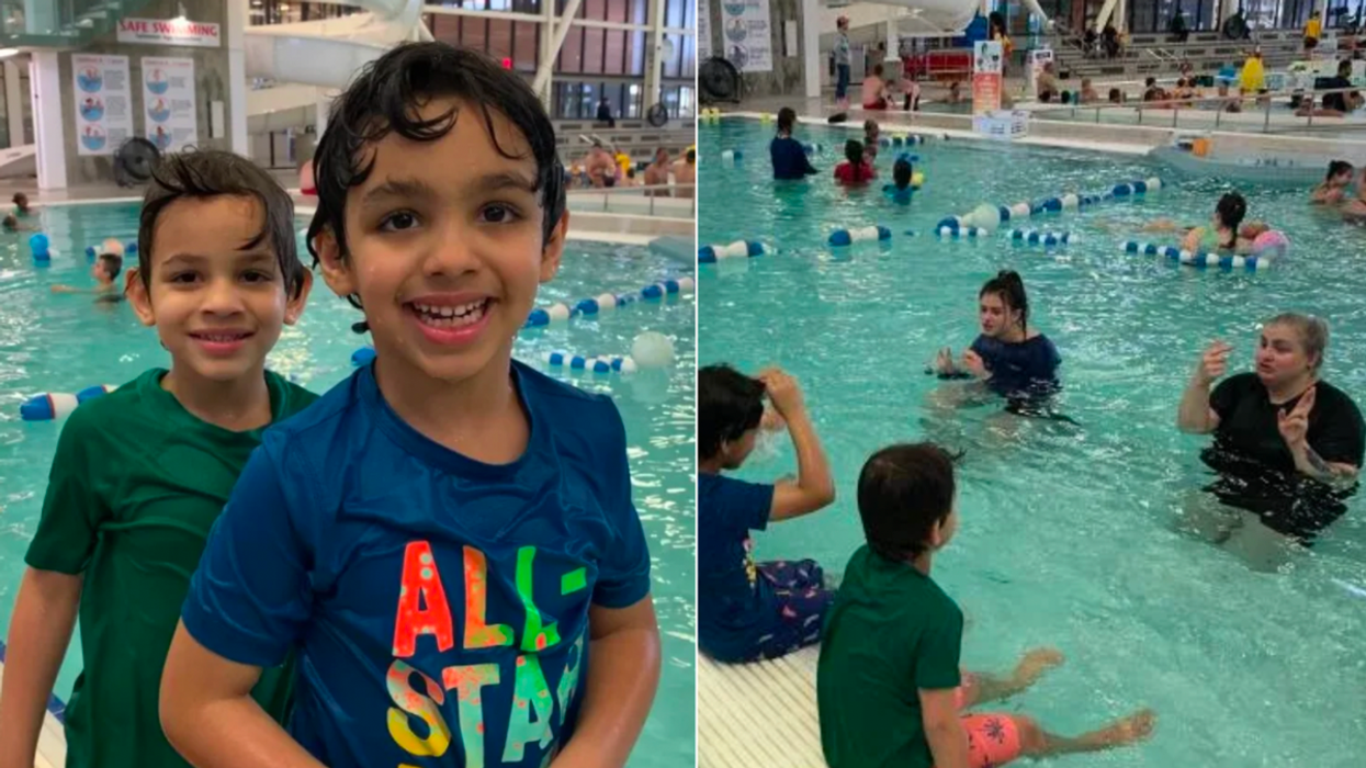 Two Deaf Brothers Desperately Want to Learn How to Swim — So a Local Pool Does Something Incredible to Make Their Dreams Come True