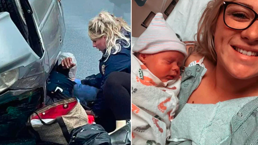 Pregnant Firefighter Rescues Lady After a Multi-Car Collision — And Then Her Water Broke