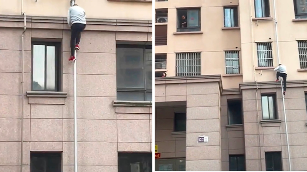 Amazing "Spider-Man" Scales Building to Rescue Toddler Who Fell From 4th Floor Window (VIDEO)