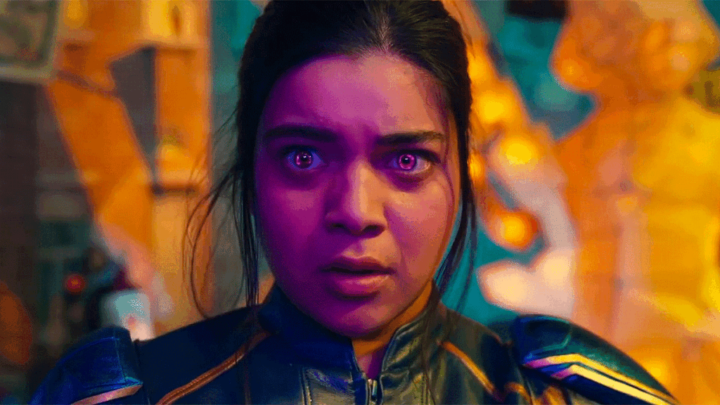 Iman Vellani as Kamala Khan on Ms. Marvel