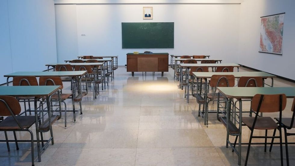 interior of classroom