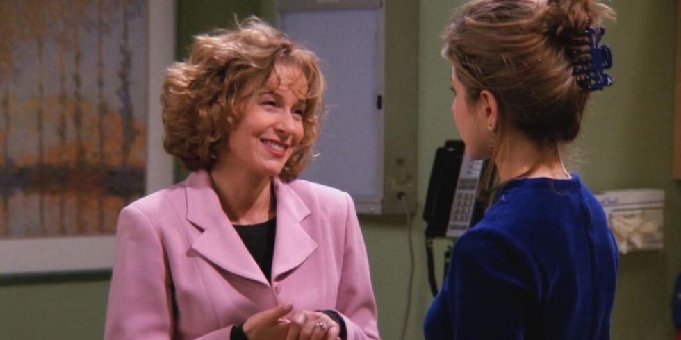 Jennifer Grey and Jennifer Aniston on Friends 1995