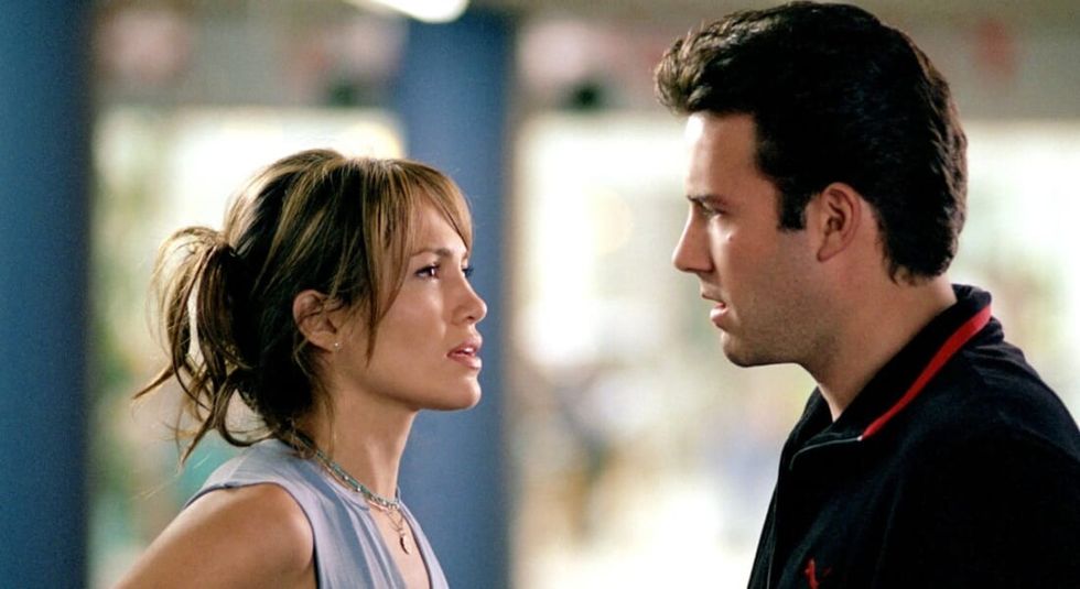 Jennifer Lopez and Ben Affleck in Gigli.