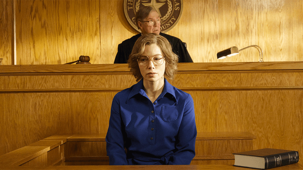 Jessica Biel as Candy Montgomery in Hulu's Candy