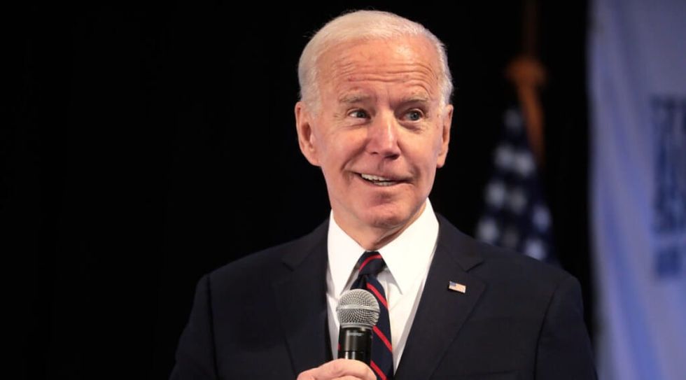 Joe Biden holding Microphone