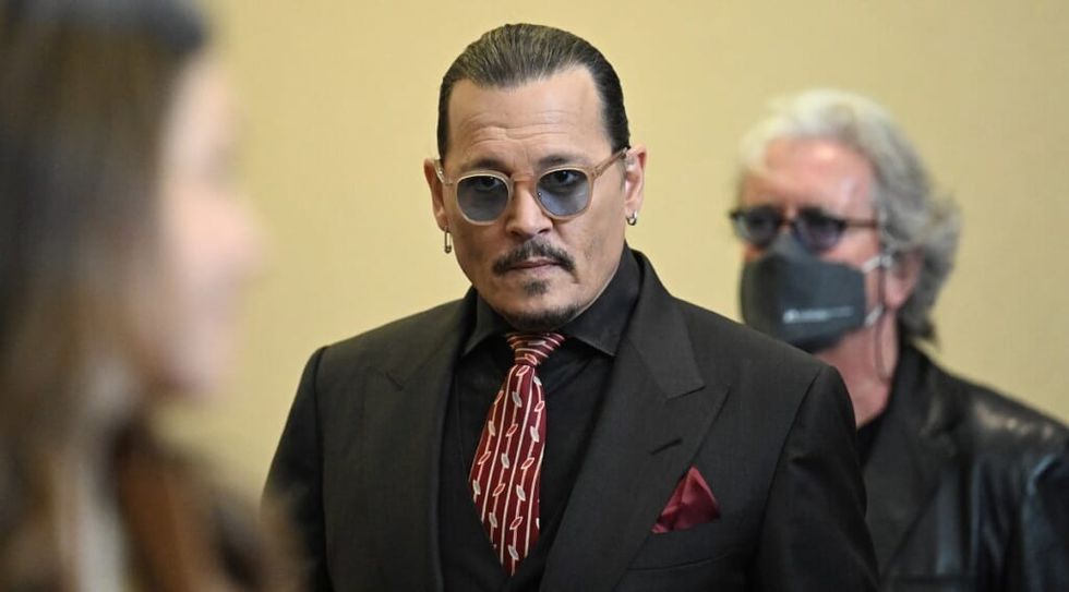 Johnny Depp arrives for defamation trial against Amber Heard