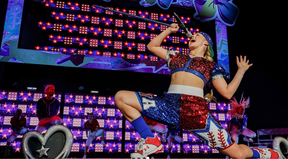 JoJo Siwa on stage performing live