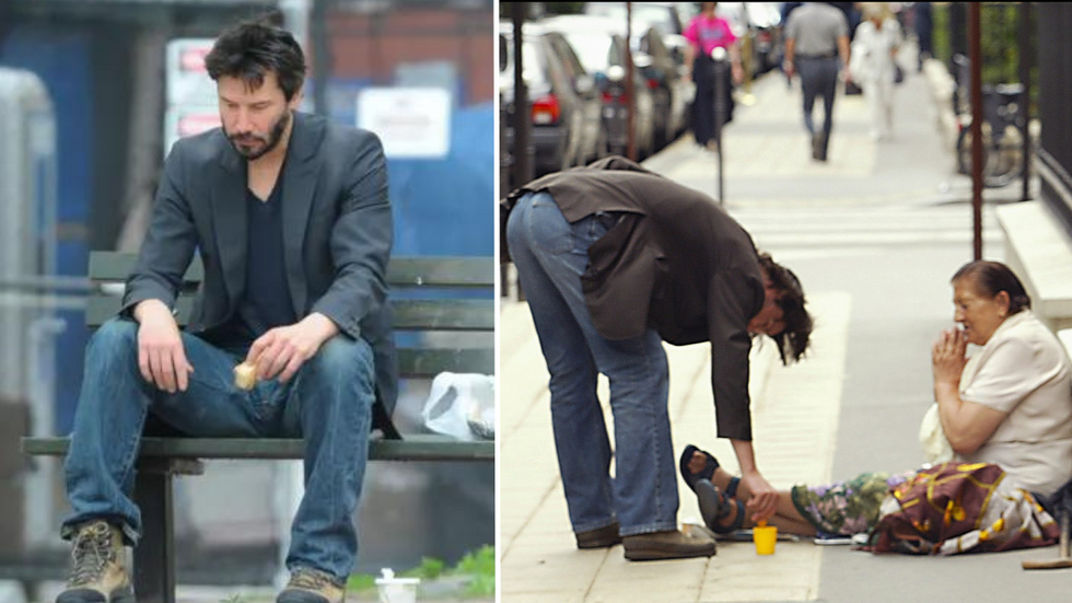 Keanu Reeves Admits He Spent Time Being Homeless - So When He Spots a Homeless Man, This Is How He Treats Him