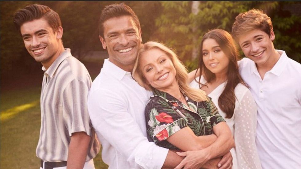 Kelly Ripa, Mark Consuelos and family