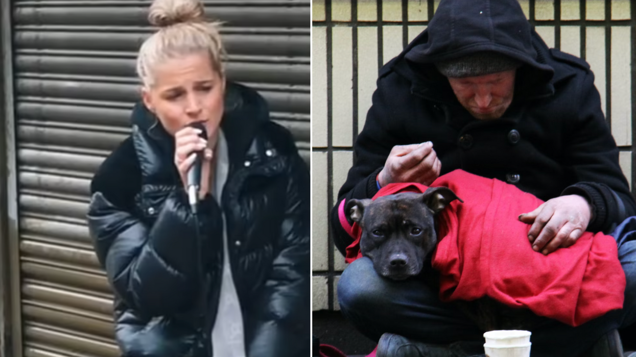 Young Busker Gives Hard Earned Money to Homeless Man for Food - Her Good Deed Spirals Out of Control