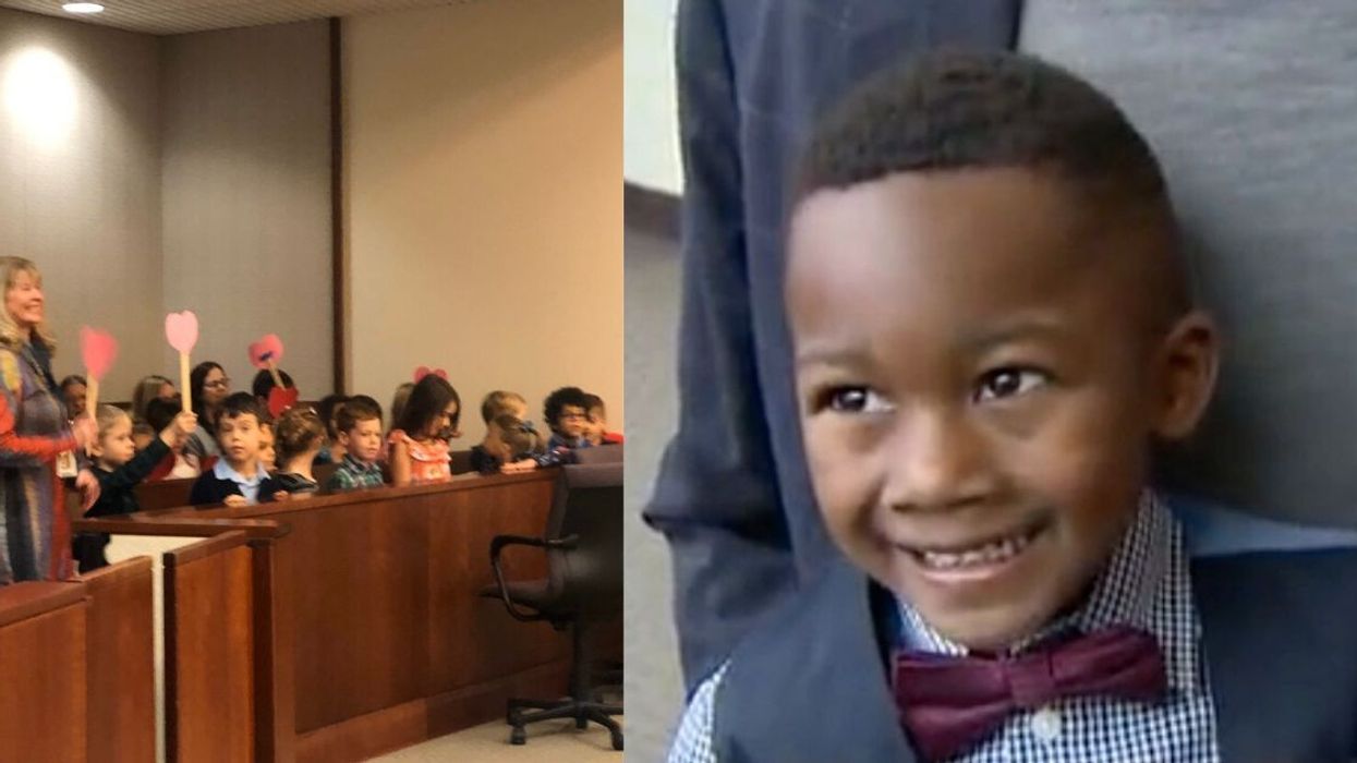 This Little Boy's Kindergarten Class Planned a Surprise For His Adoption Day