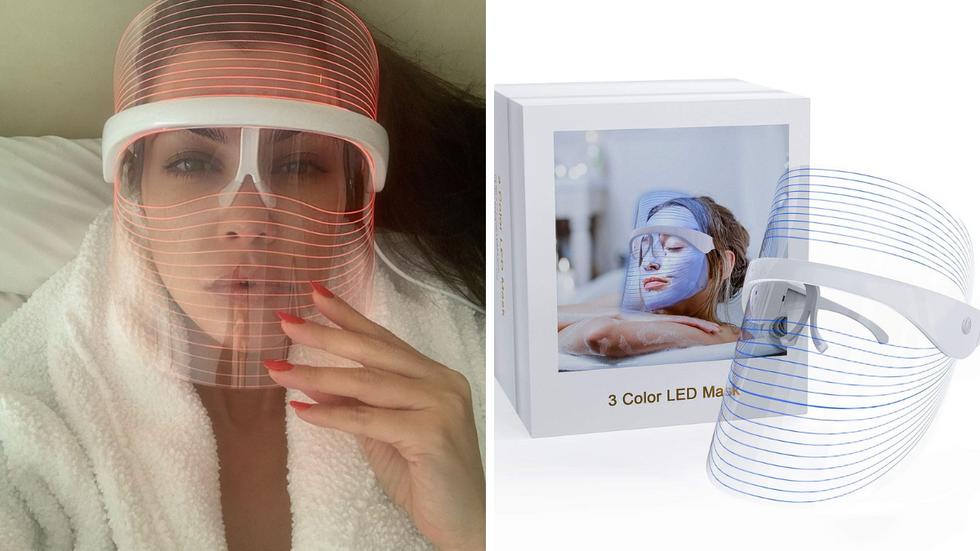 This Dupe For Kourtney Kardashian's Favorite LED Light Mask Will Transform Your Skin