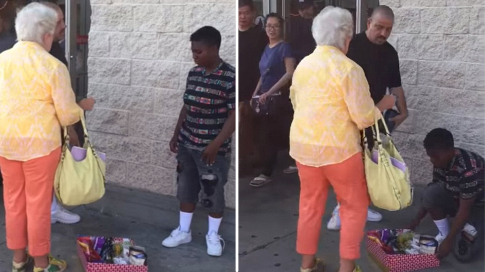 Woman Threatens Children Selling Candy Outside Target - Until a Stranger Puts Her in Her Place