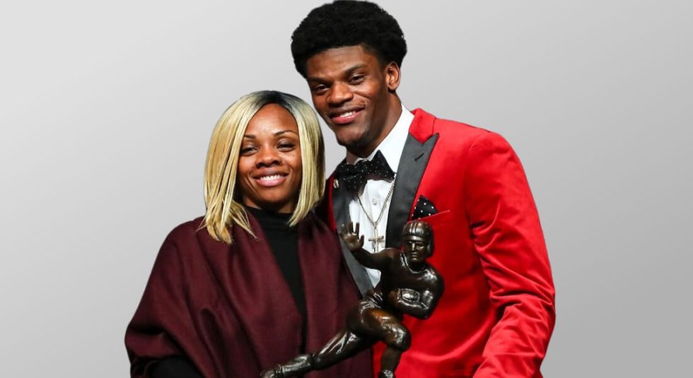 Lamar Jackson and his girlfriend Jaime Taylor.