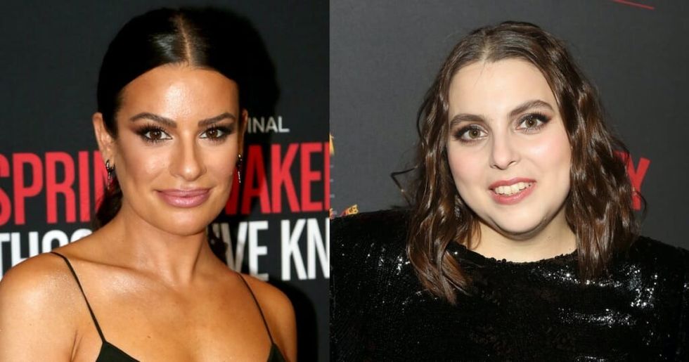 Lea Michele and Beanie Feldstein of Funny Girl
