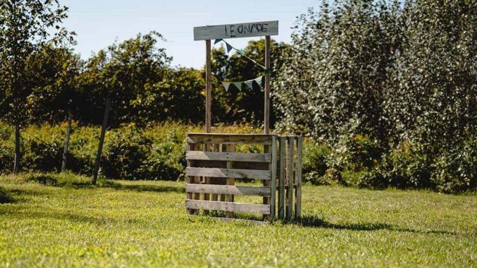 lemonade stand in an open field