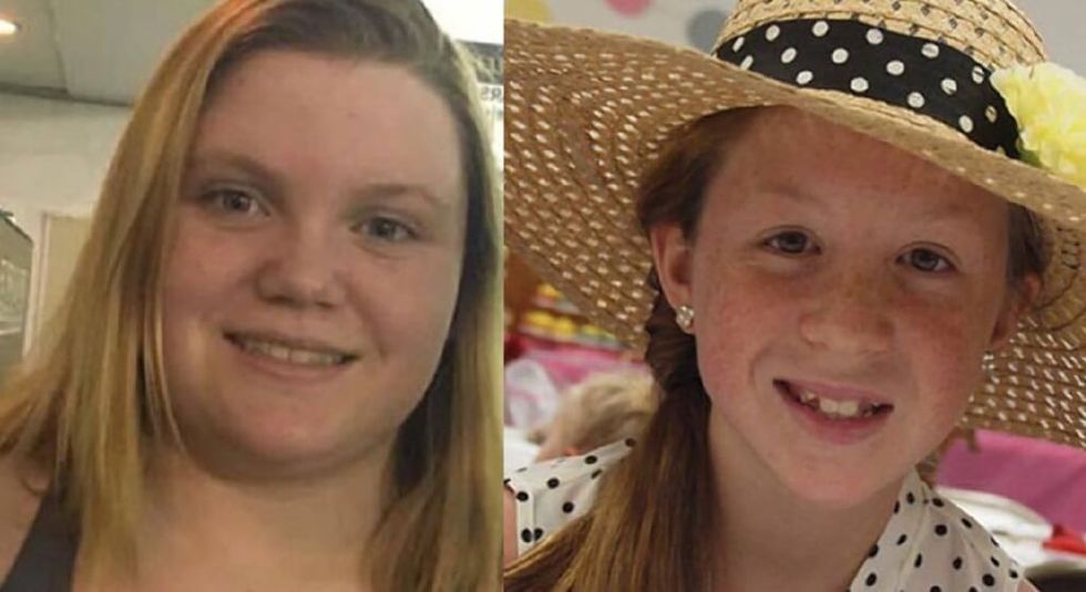 Libby German (left) and Abby Williams