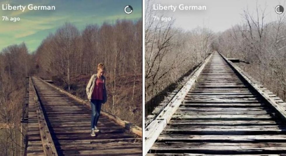 Libby German's last Snapshot, taken Feb. 13, 2017, on the Monon High Bridge