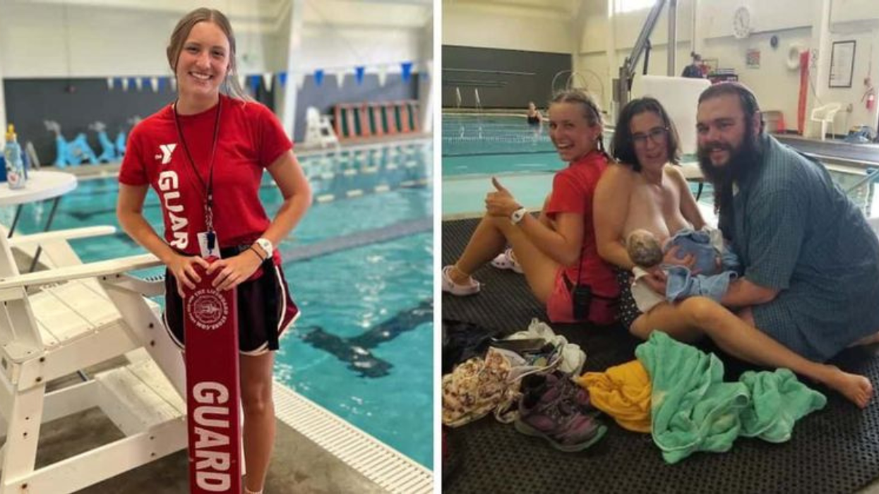 Lifeguard Assists Swimmer—As She Gives Birth on the Pool Deck