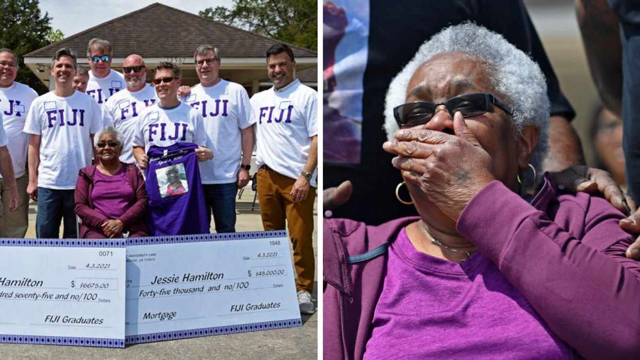 Beloved Cook Sobs When Given Mortgage By Frat Brothers She Used To Take Care Of