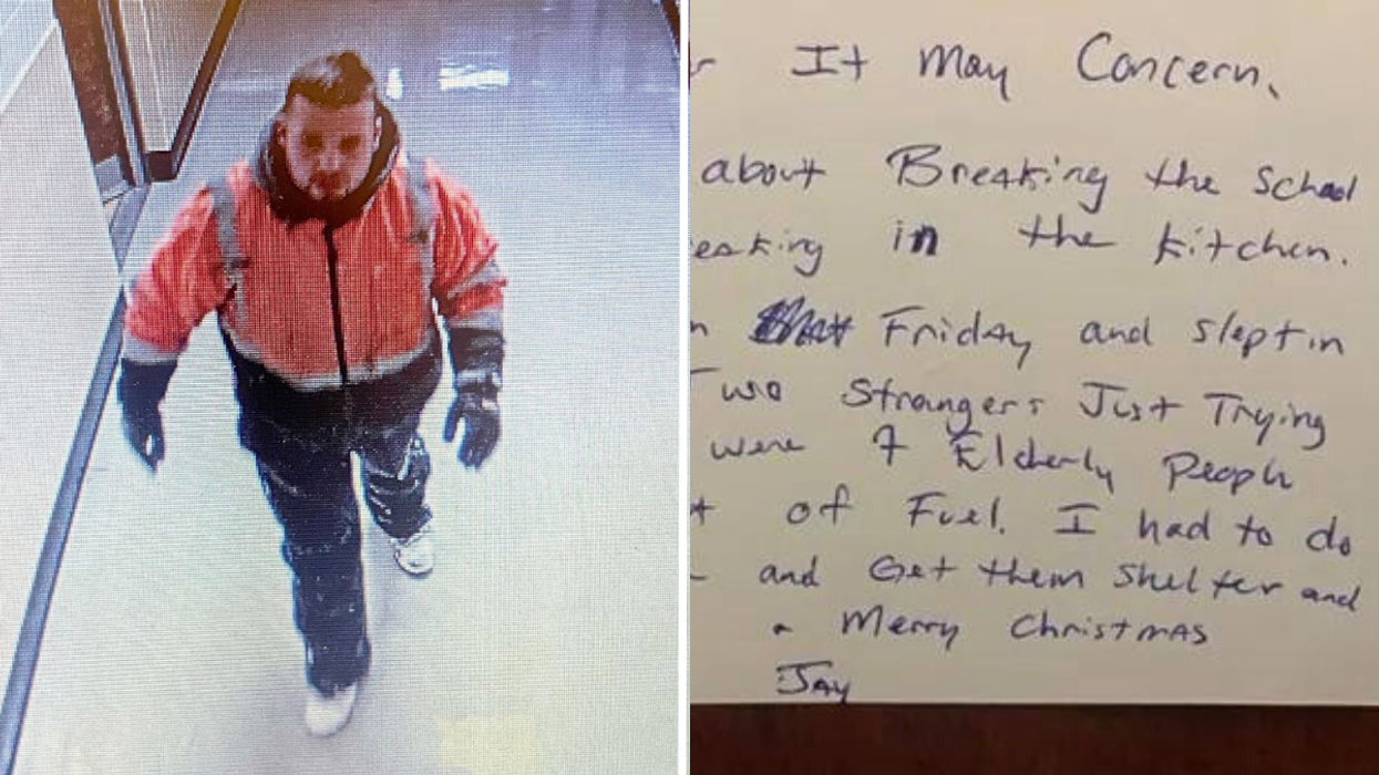 Man Breaks Into School During Blizzard - The Police Immediately Begin to Search for Him After They Read a Note He Left Behind