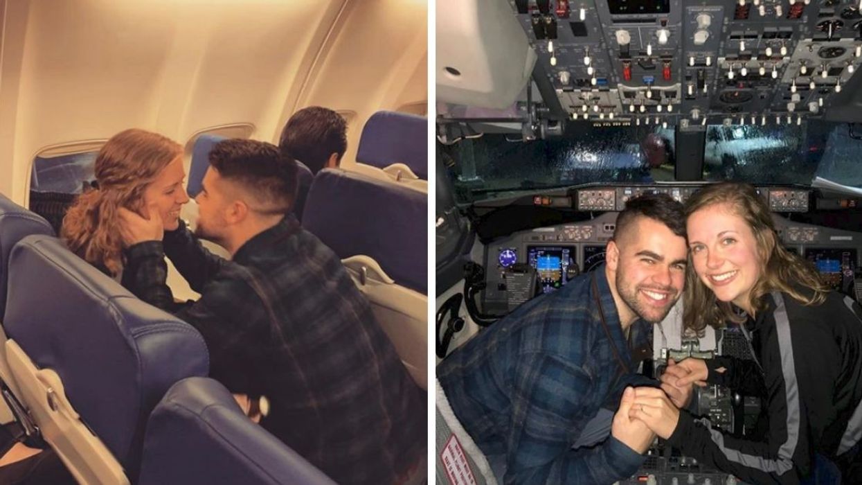 Boyfriend Shocks Woman On Flight With A Surprise Proposal