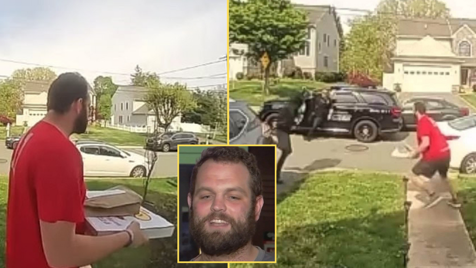 Delivery Man Sees a High-Speed Chase and Runs to Stop It - All Without Dropping His Pizza