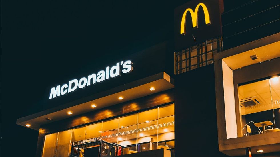 mcdonald's restaurant at night