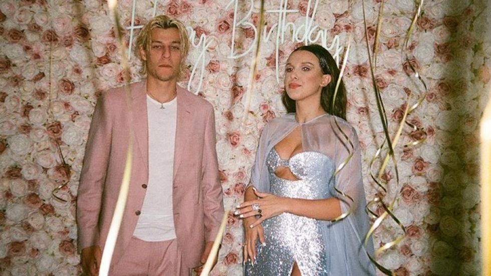 Millie Bobby Brown and boyfriend Jake Bongiovi celebrating her birthday.