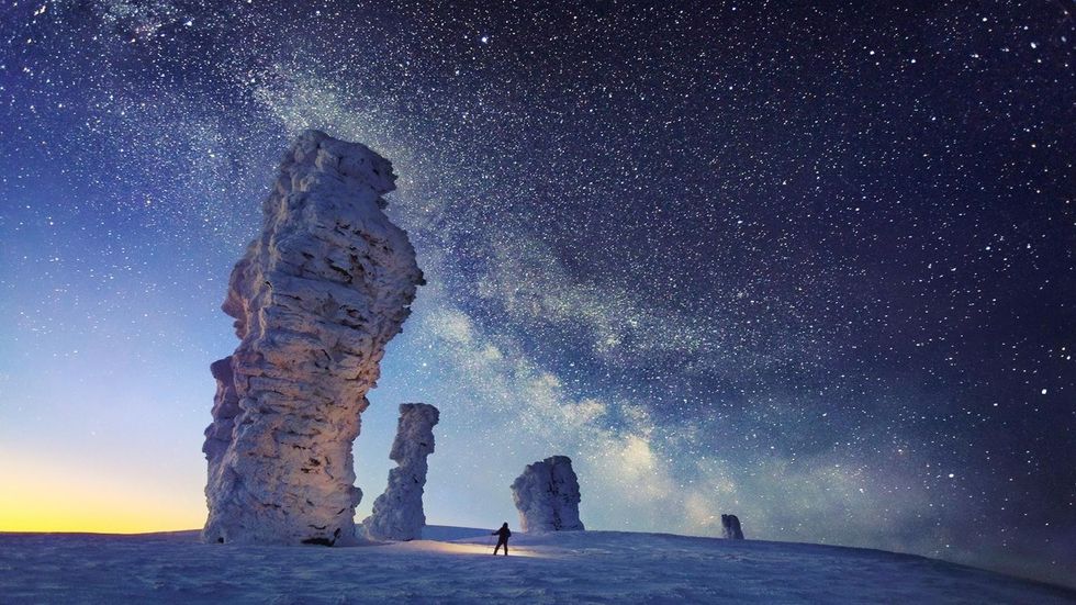 Nature as a teacher: Man Looking At The Stars